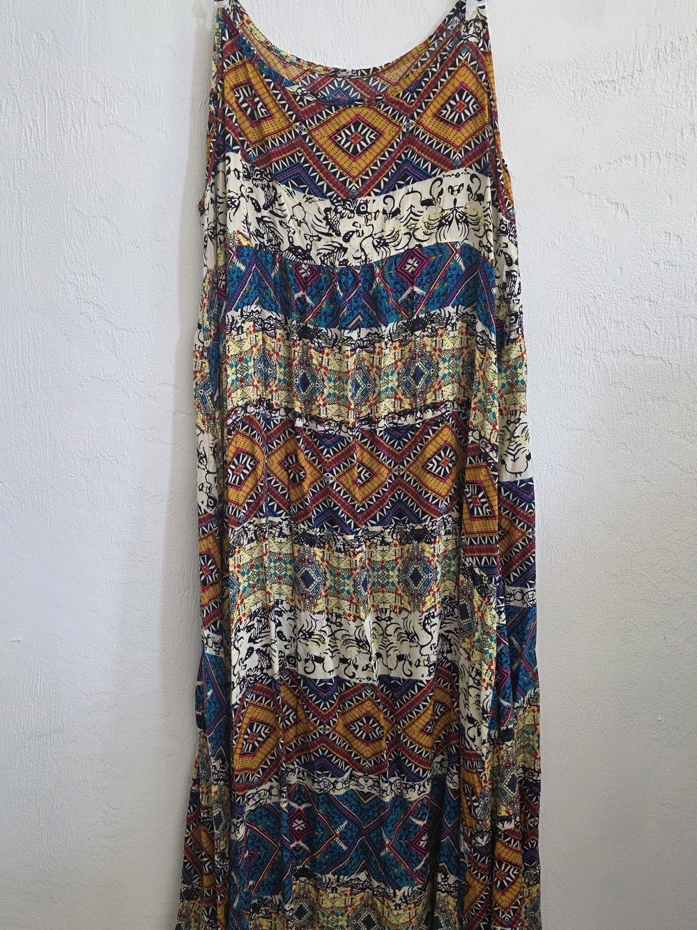 Zanzea Printed Boho Maxi Dress in Teal, Mustard, Navy, Cream
